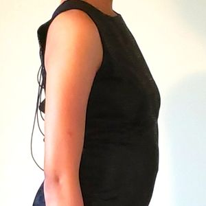 Black backless dress